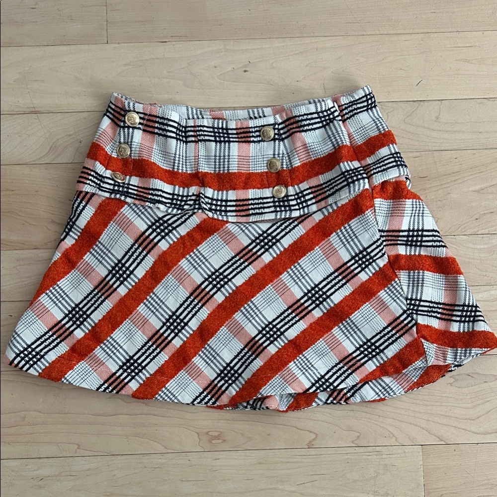Maeve Tweed Button-Front Skirt